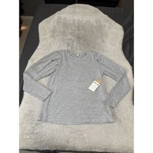 New Seven 7 Gray‎ Long Sleeve Womens Crewneck Top Size Small NWT